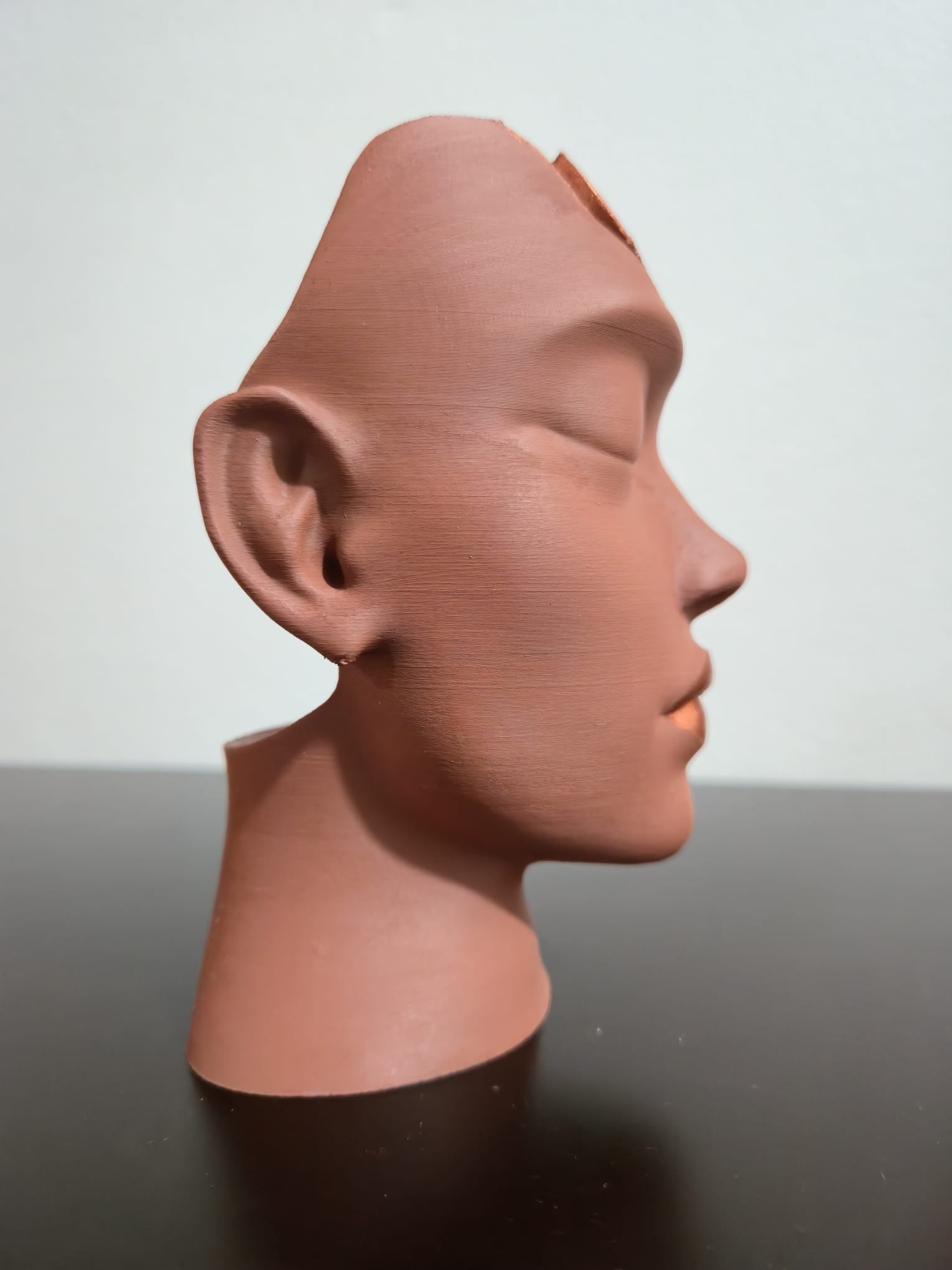 3D Декоративна Скулптура Скршено Лице – Модерна Уметност со Метален Ефект